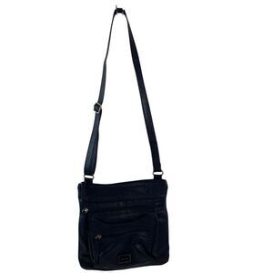 Rosetti crossbody navy blue crossbody multi-pocket zippers 12"x10"